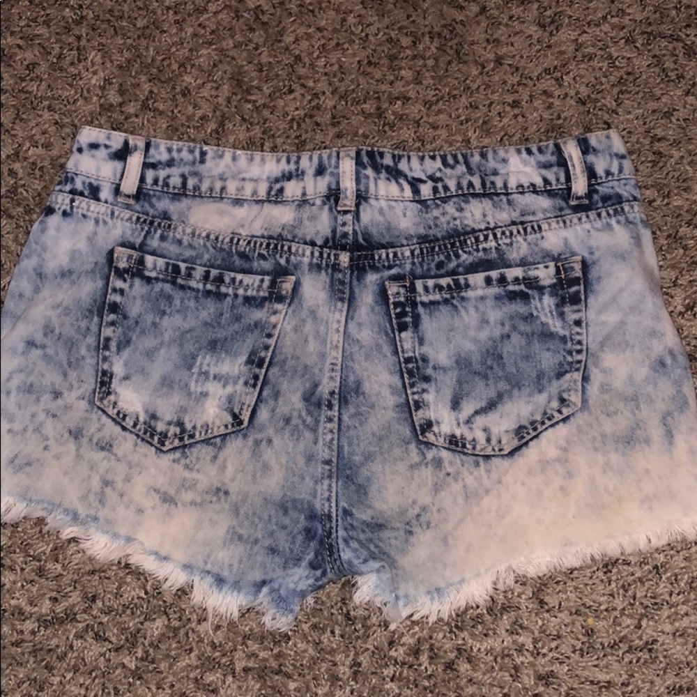 Acid Wash High Wasted Shorts